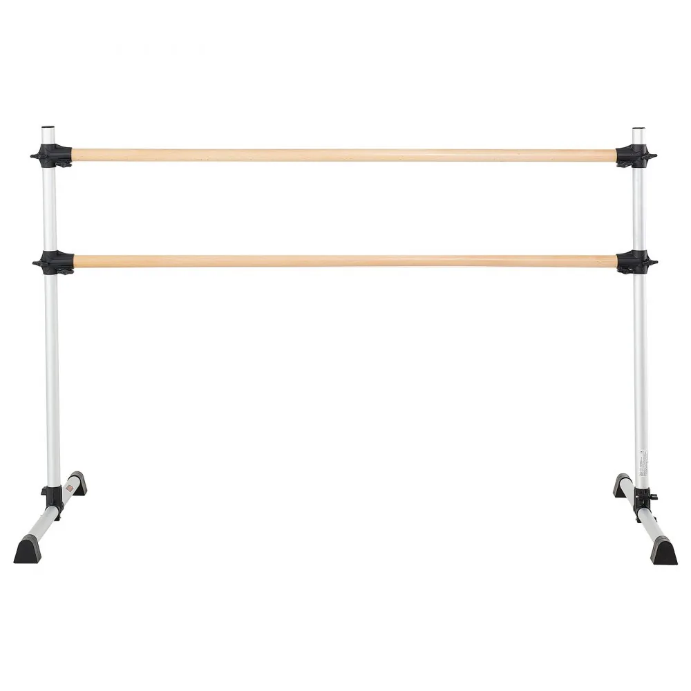 VEVOR 6 Ft Double Beechwood Ballet Barre Portable durability detail