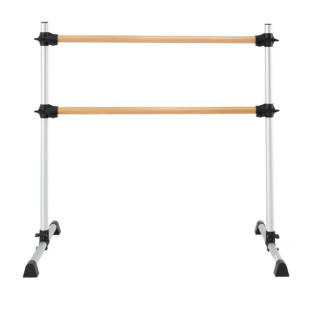 VEVOR 4 Ft Double Beechwood Ballet Barre Portable durability detail