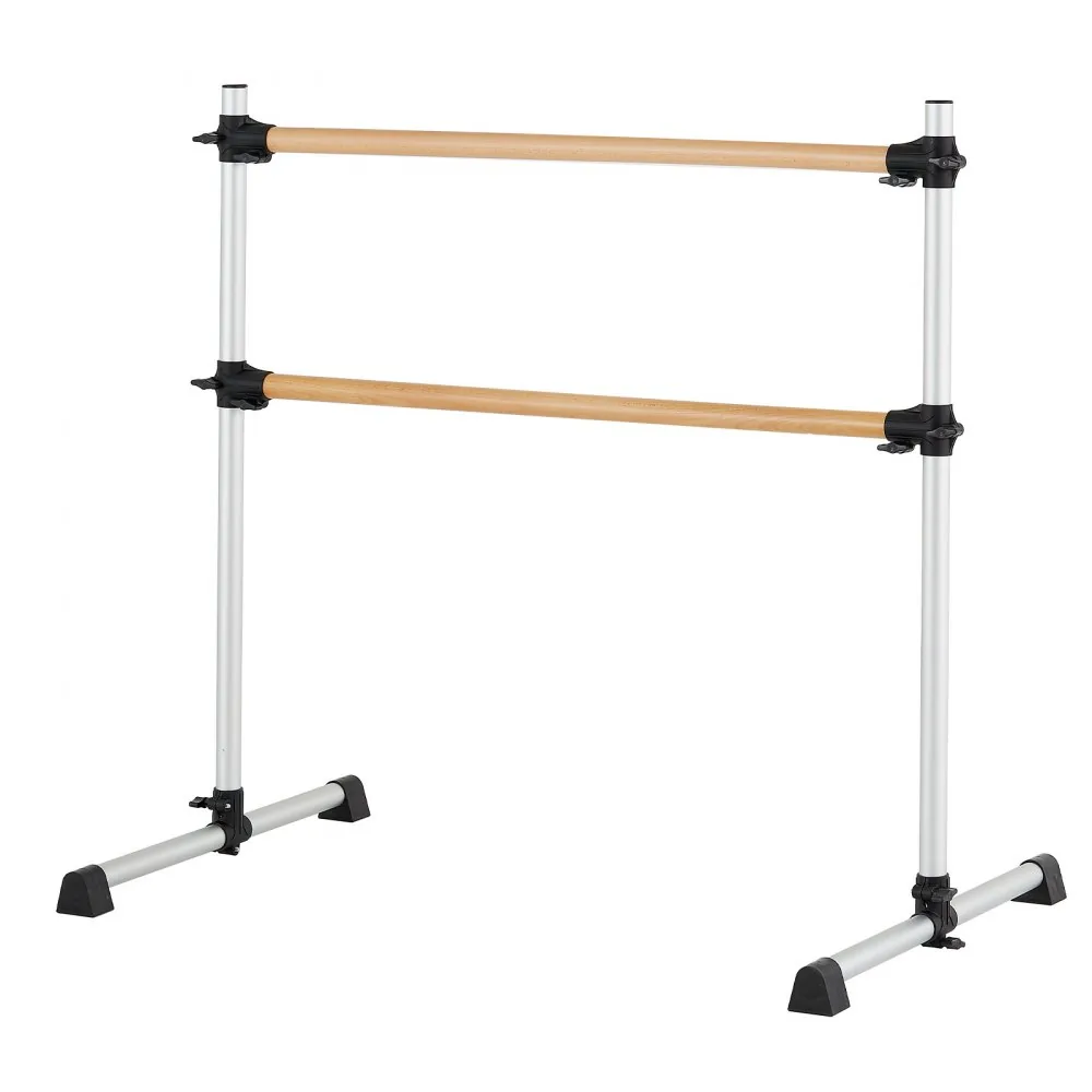 VEVOR 4 Ft Double Beechwood Ballet Barre Portable performance detail