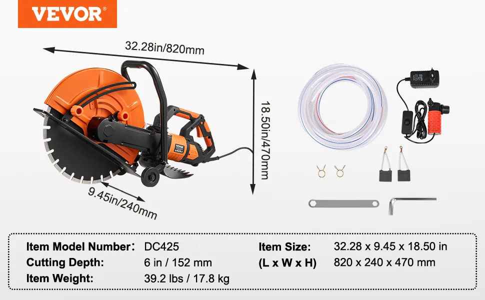 VEVOR Electric Concrete Saw 16inch feature 4