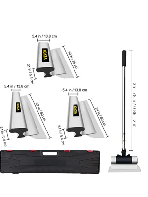 VEVOR Skimming Blade Set With Handle 3 Pcs 10 inch，24 inch，3 feature 8