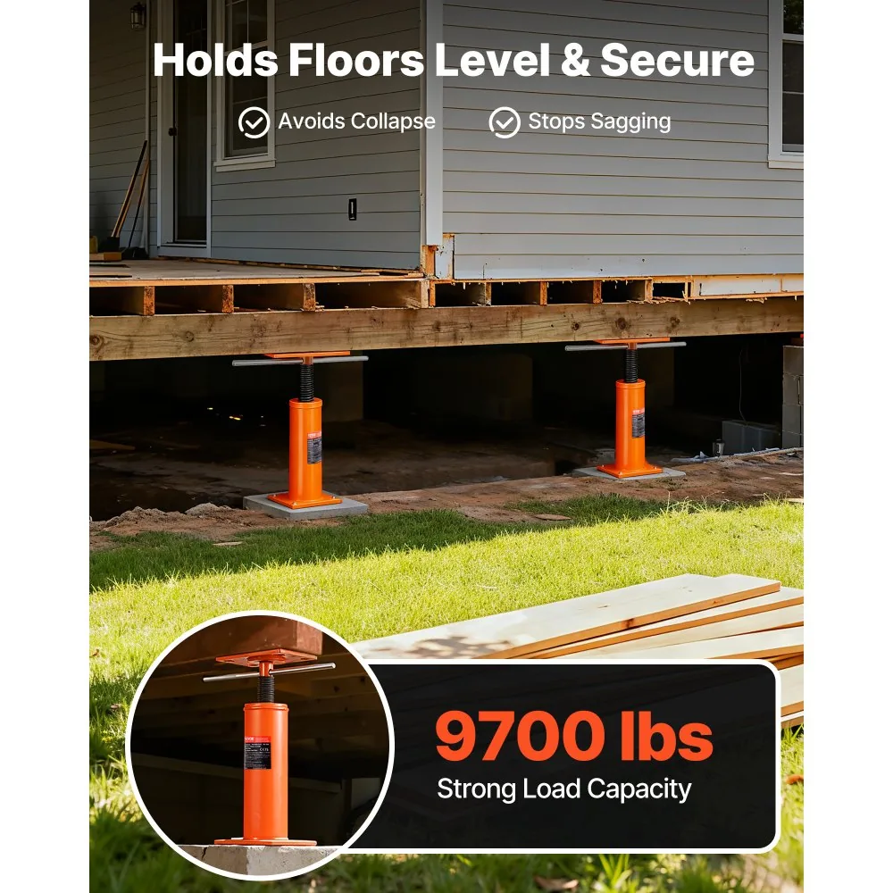 VEVOR house floor jack supporting beam in basement