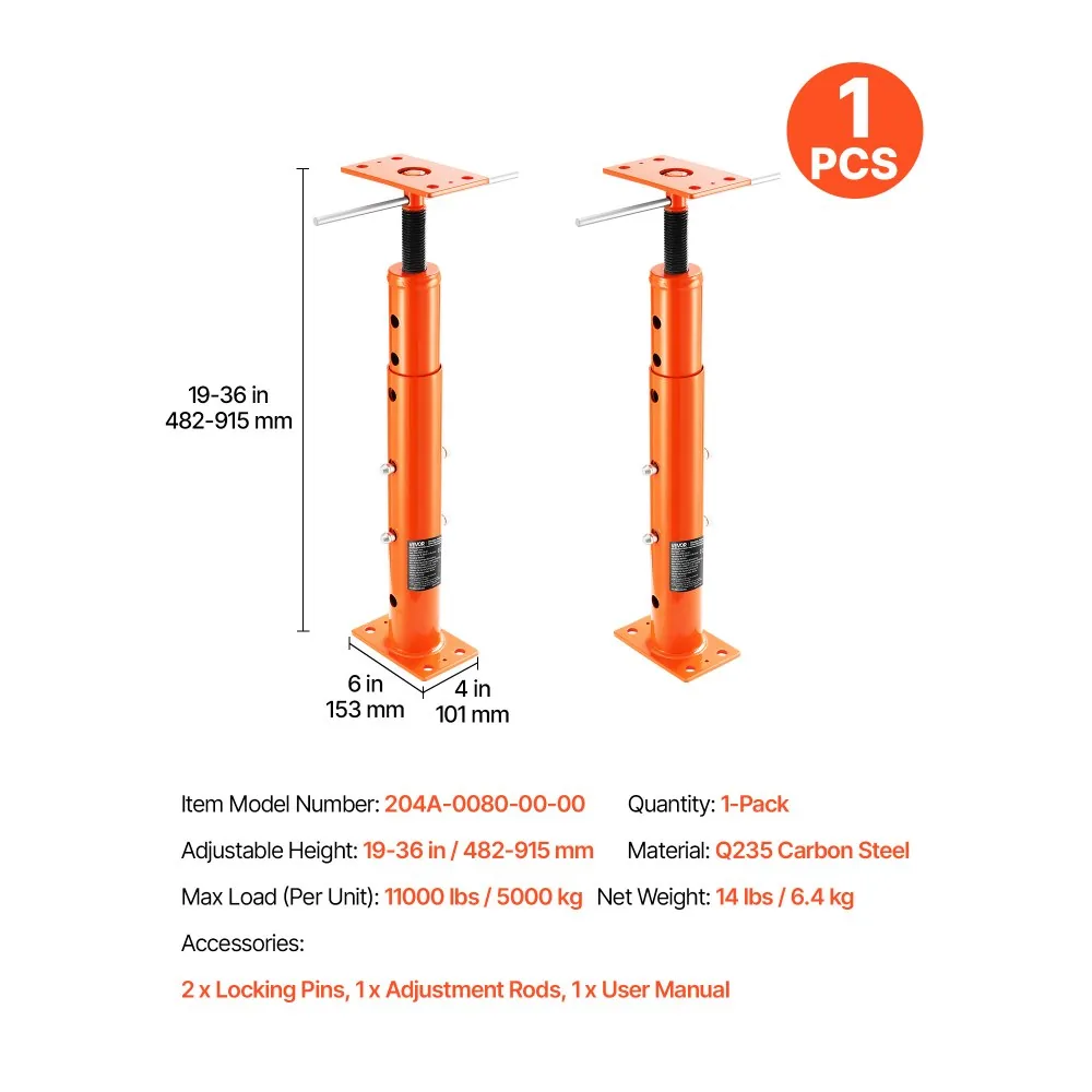 VEVOR house floor jack package contents