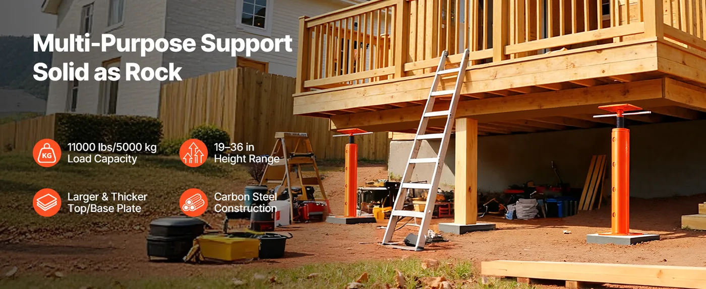 VEVOR adjustable house floor jack overview