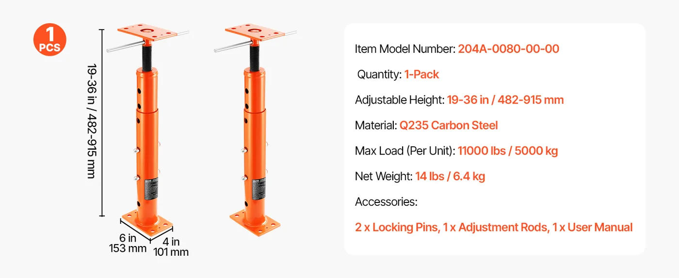 VEVOR temporary support jack beams and floors