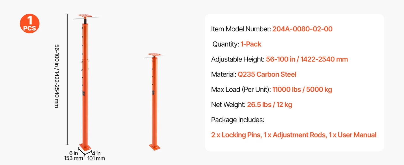 VEVOR temporary support jack beams and floors