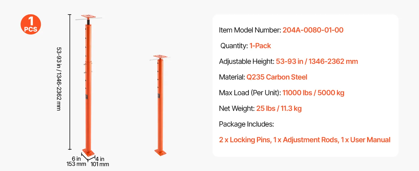VEVOR temporary support jack beams and floors
