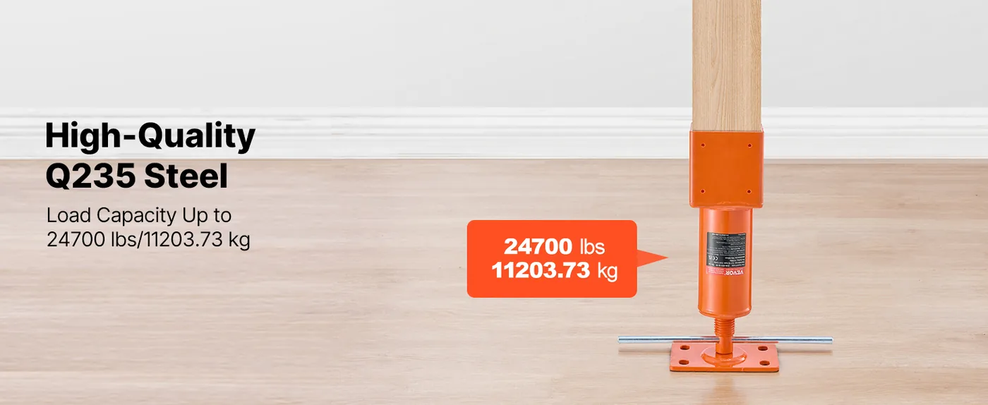 VEVOR adjustable floor jack 13.2-18.7 inch height range