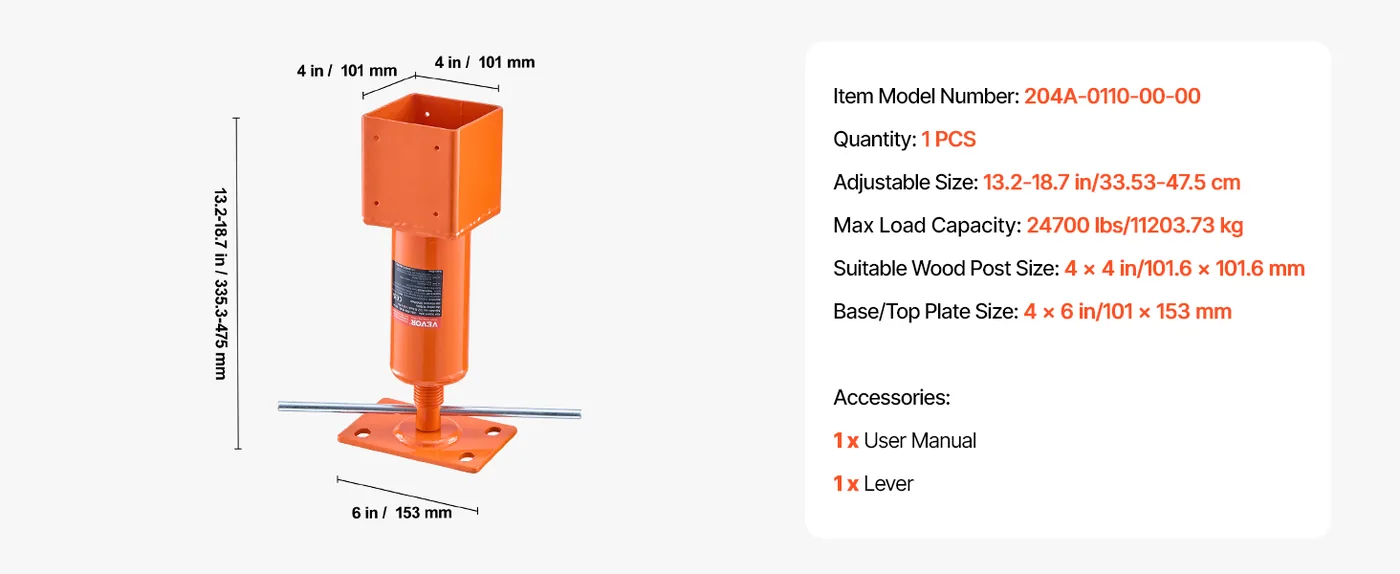 VEVOR temporary support jack beams and floors