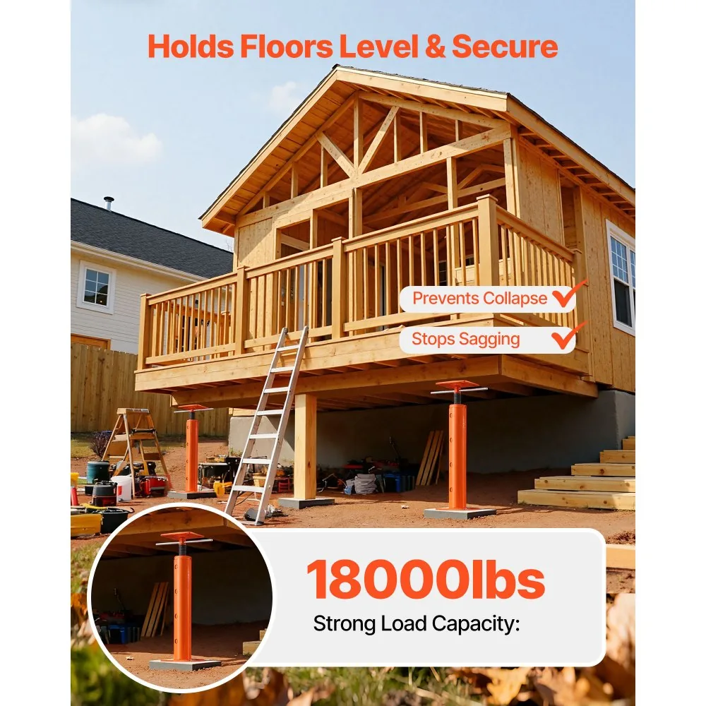VEVOR House Floor Jacks 2 Pack 19-36 in 18000 lbs in use