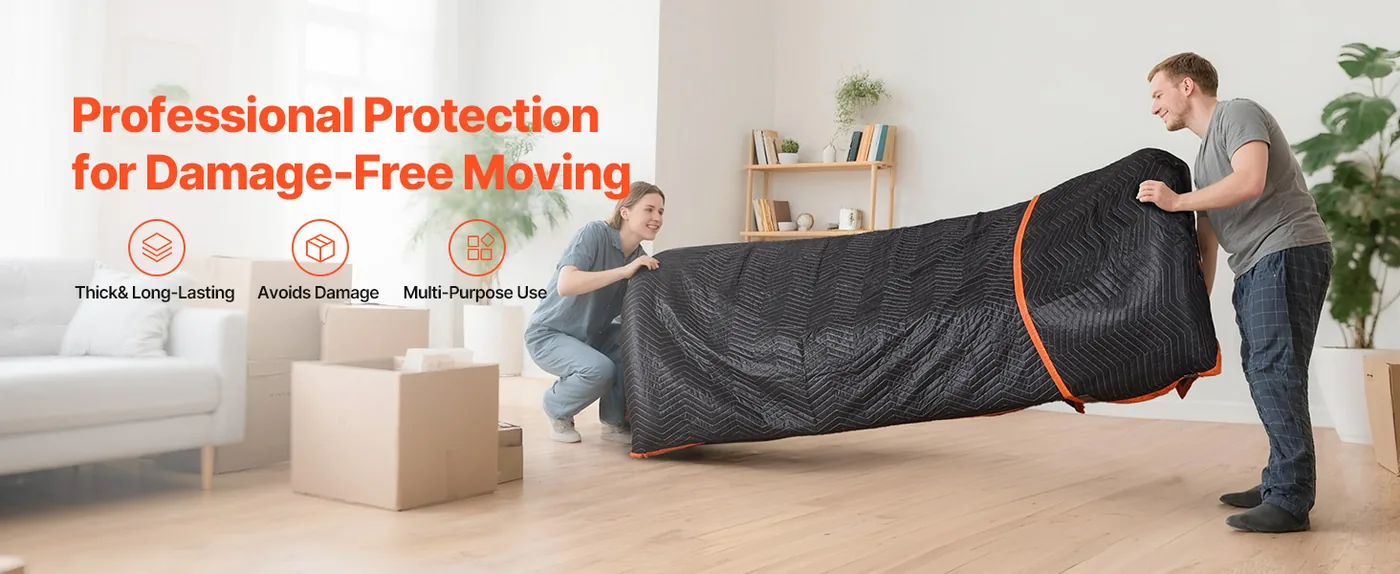 VEVOR Moving Blankets 6 Pcs 72x40 inch 6pcs 26lbs/dz overview