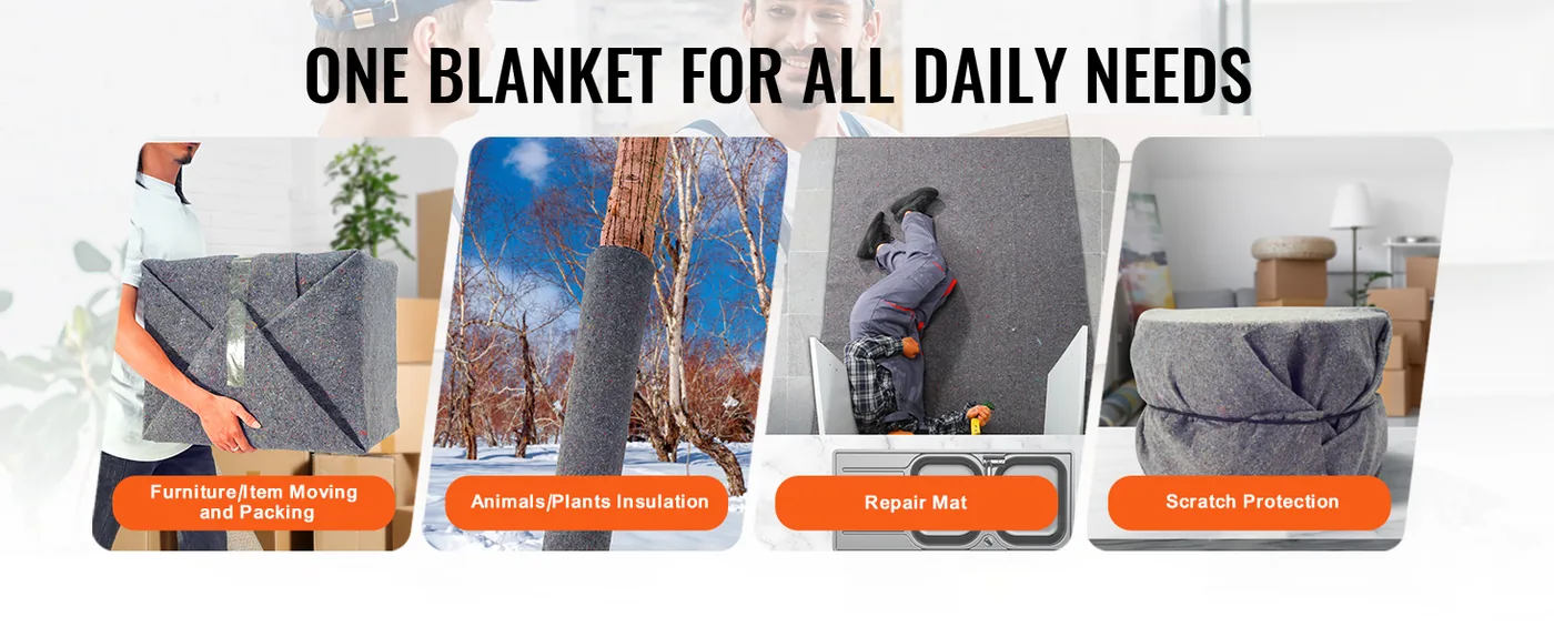 VEVOR Moving Blankets 72x54 inch 24pcs 21lbs/dz feature 3