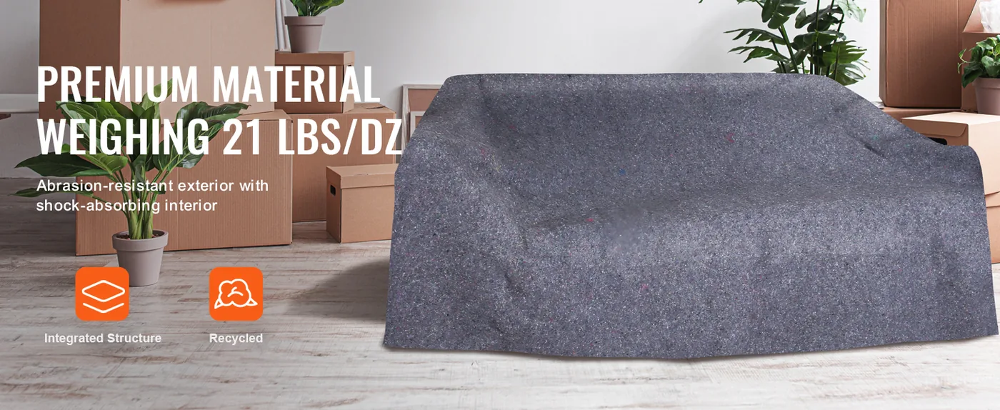 VEVOR Moving Blankets 72x54 inch 12pcs 21lbs/dz feature 1