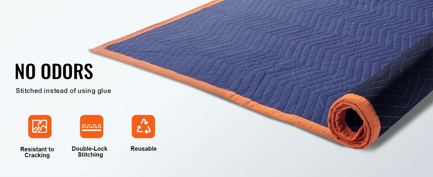 VEVOR Moving Blankets 80x72 inch 12pcs 65lbs/dz feature 2