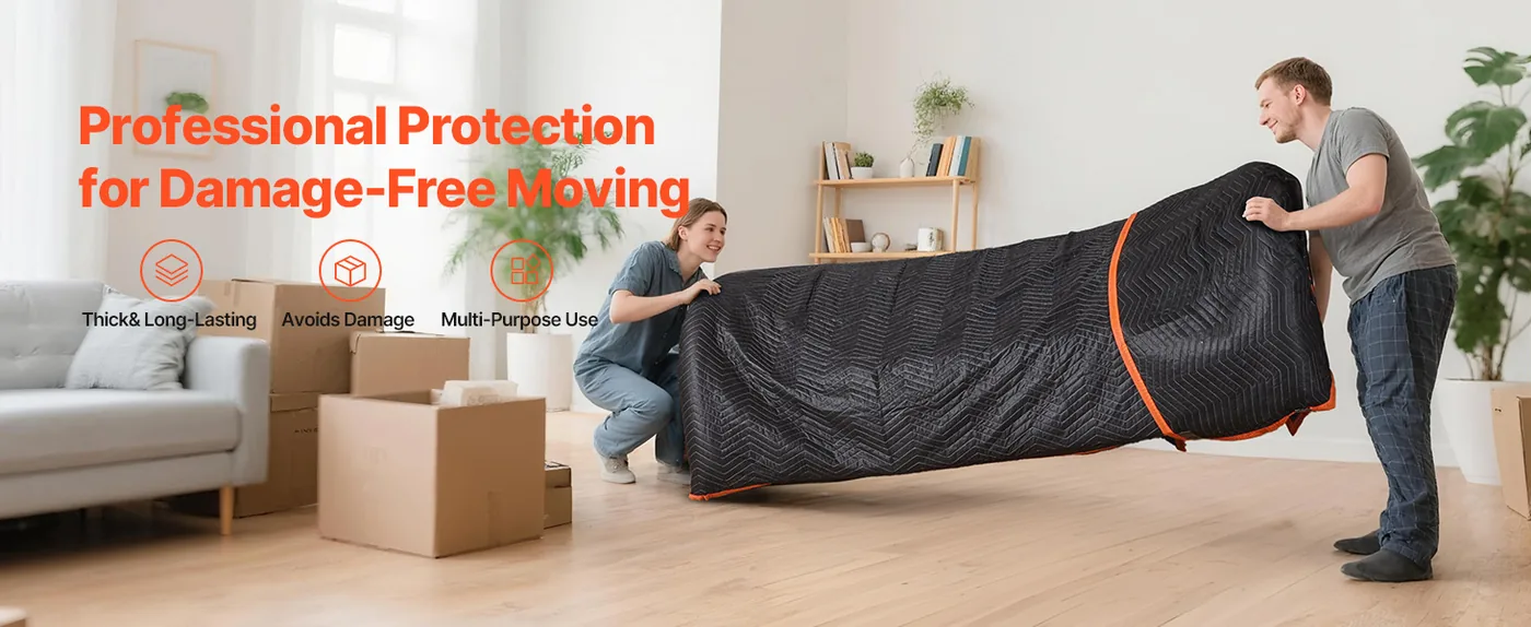 VEVOR Moving Blankets 6 Pcs 80x72 inch 6pcs 35lbs/dz overview