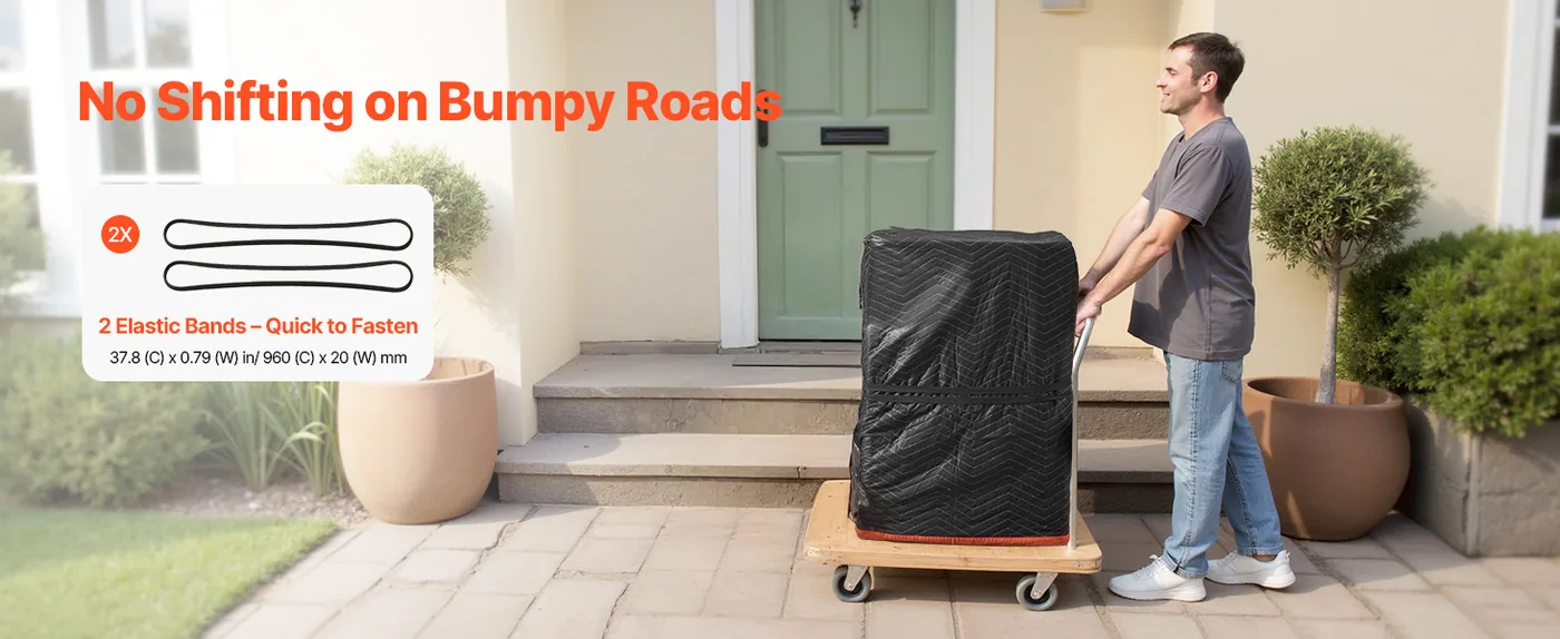 VEVOR Moving Blankets 6 Pcs 80x72 inch 6pcs 35lbs/dz Secure Transport