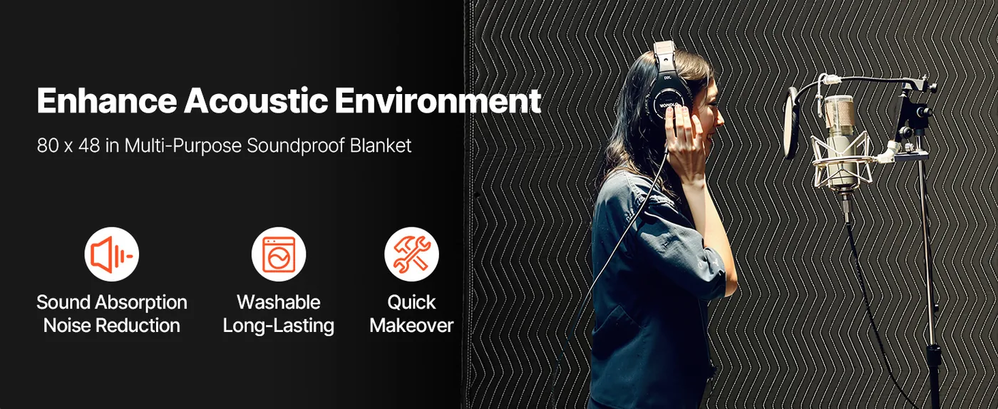 VEVOR Sound Dampening Blankets 48x80 inch 1pcs 55lbs/dz overview
