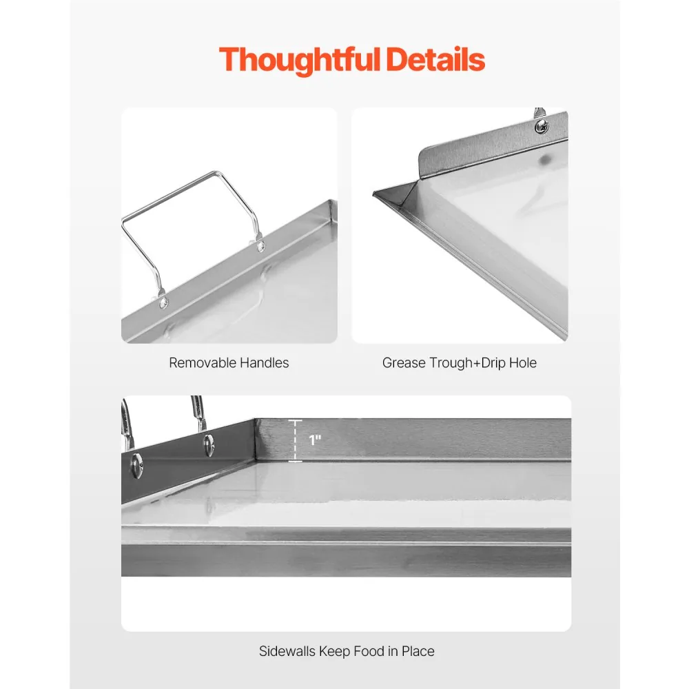 VEVOR Stainless Steel Griddle 23*16 inch Single-layer Stainl product image 3