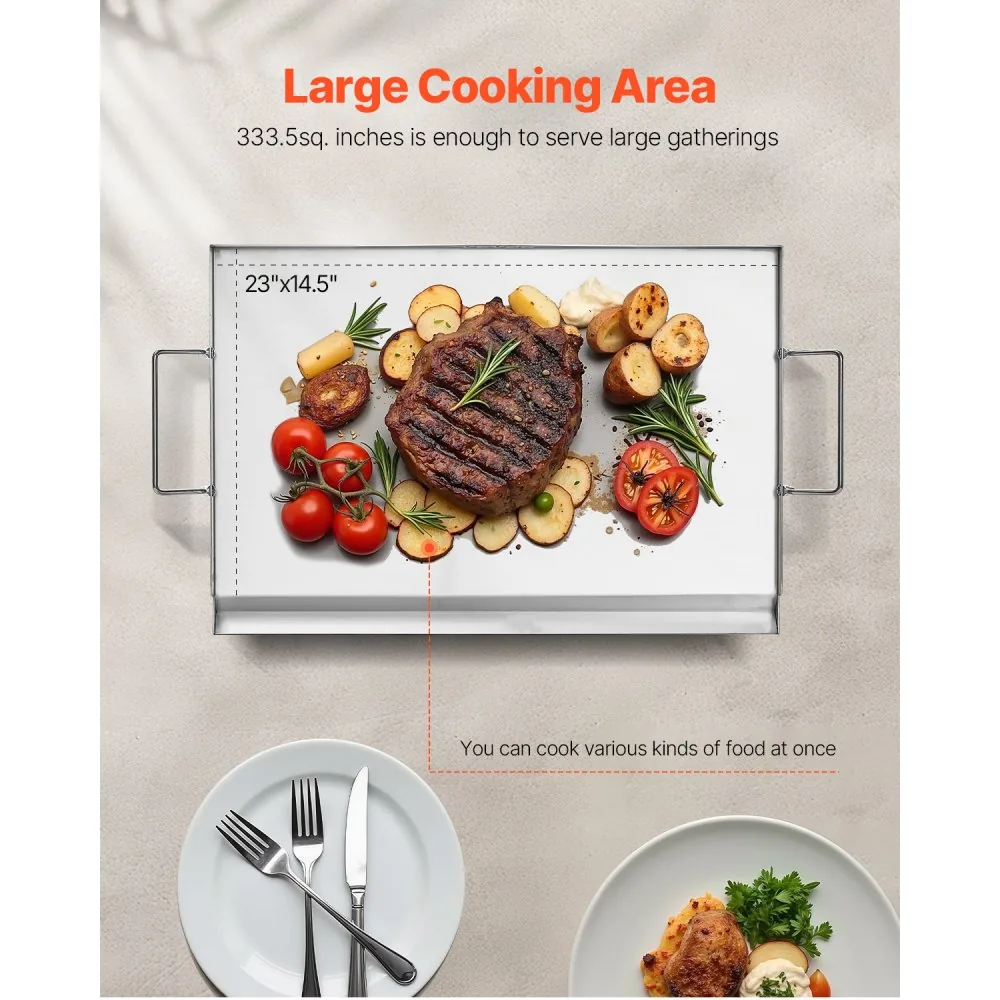 VEVOR Stainless Steel Griddle 23*16 inch Single-layer Stainl product image 4