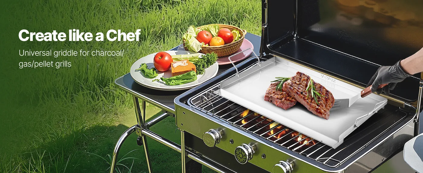 VEVOR Stainless Steel Griddle 23*16 inch Single-layer Stainl overview