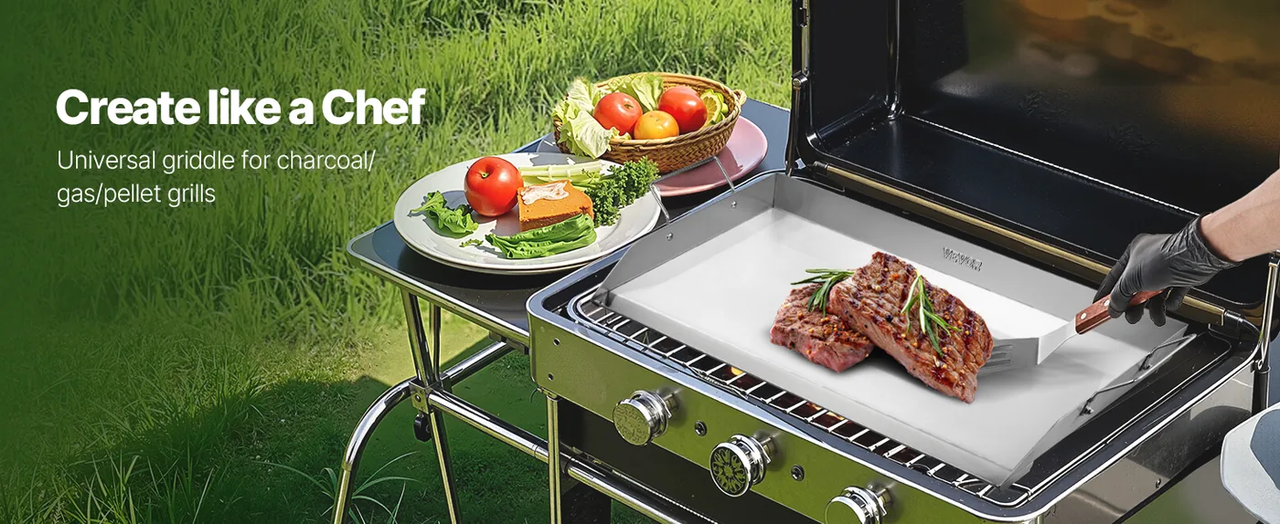 VEVOR Stainless Steel Griddle 32*17 inch Single-layer Stainl overview