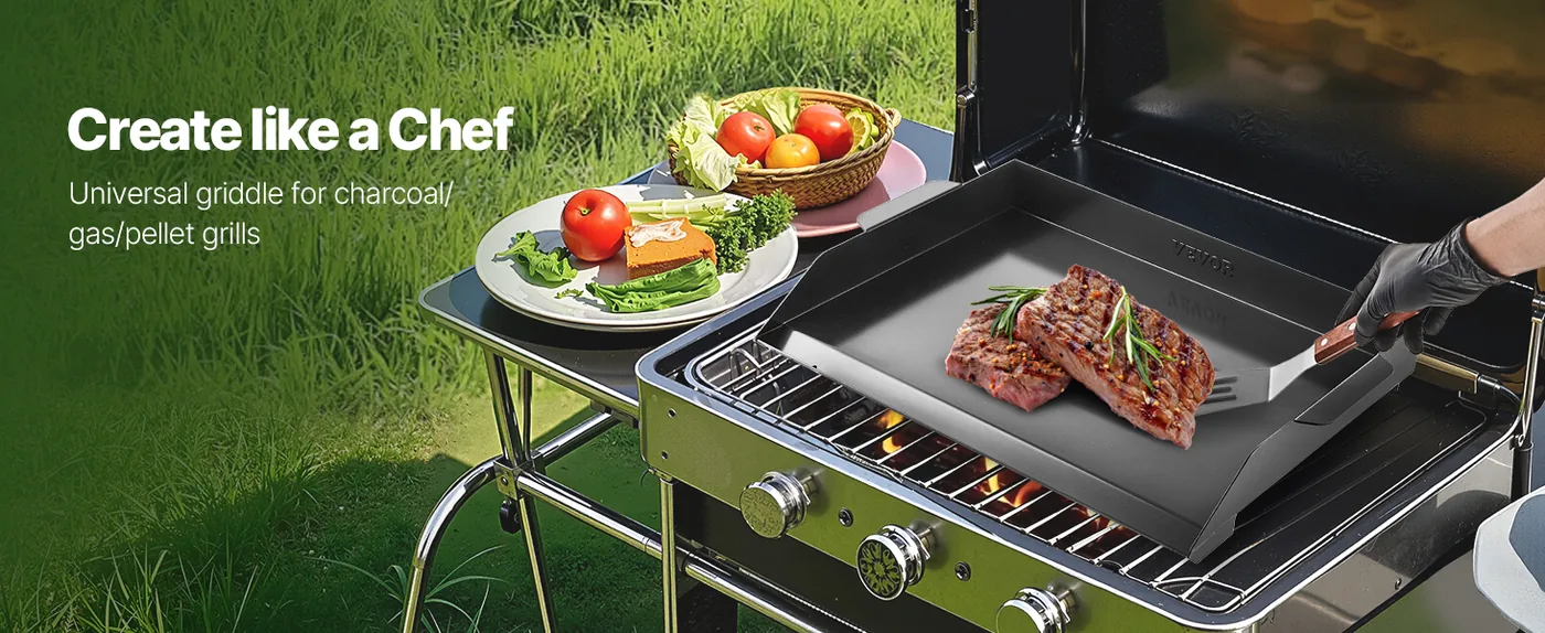 VEVOR Carbon Steel Griddle 20*16 inch Single-layer Carbon St overview