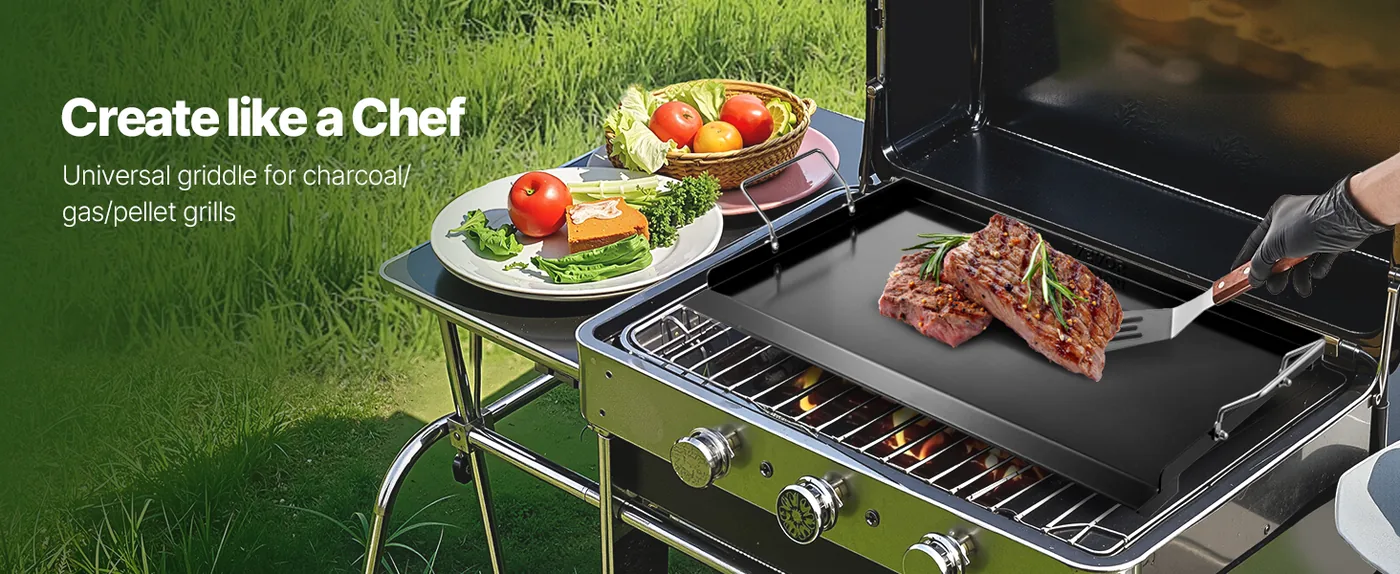VEVOR Carbon Steel Griddle 24*16 inch Single-layer Carbon St overview