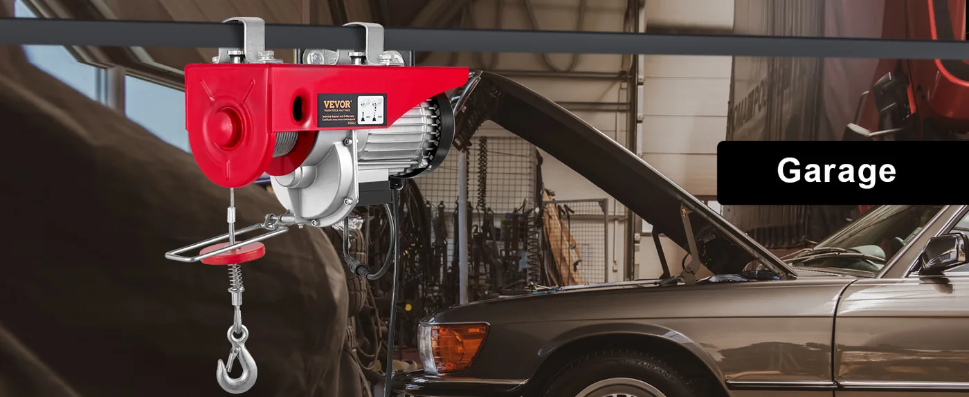 VEVOR Electric Hoist 1320 lbs Wireless 5.2 ft Garage Lifting
