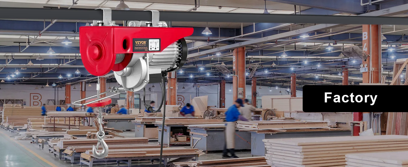 VEVOR Electric Hoist 1320 lbs Wireless 5.2 ft Factory Lifting