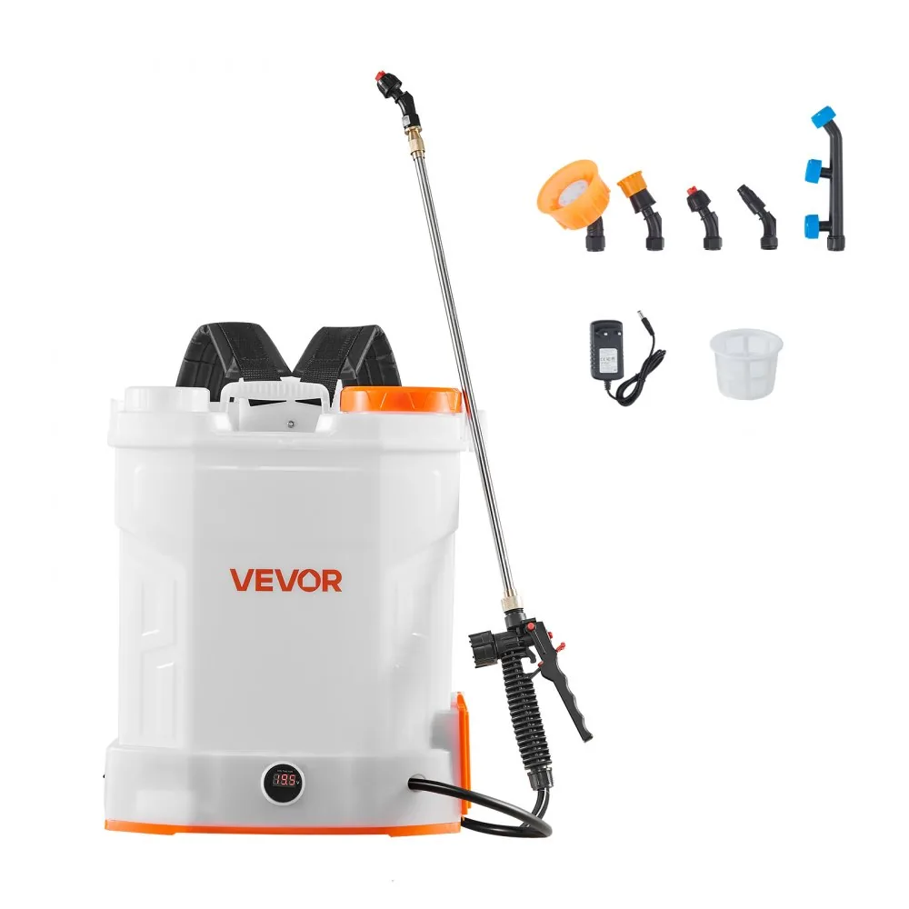 VEVOR backpack sprayer spraying lawn