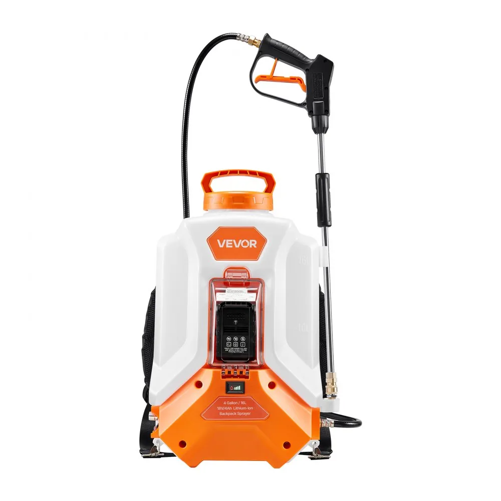VEVOR 4 Gallon Battery Backpack Sprayer 0-90 PSI accessories detail