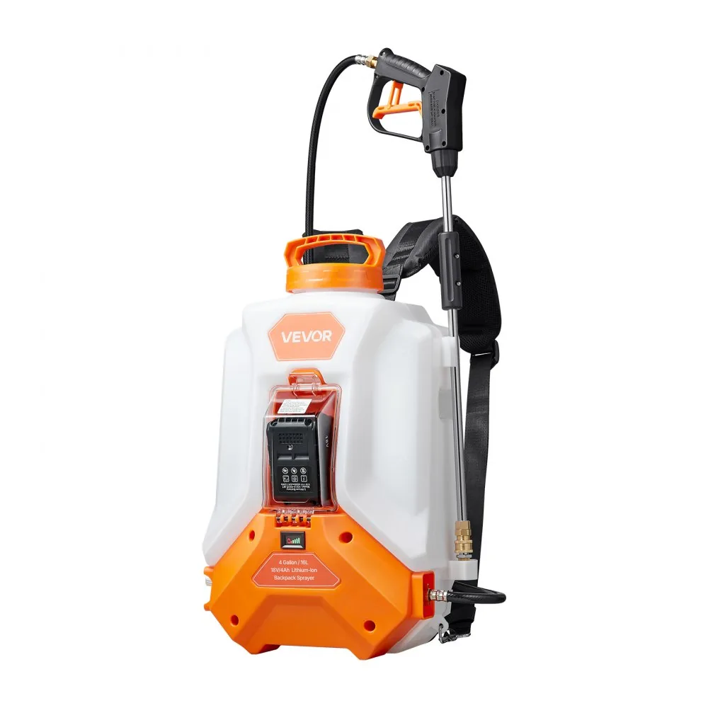 VEVOR 4 Gallon Battery Backpack Sprayer 0-90 PSI performance detail