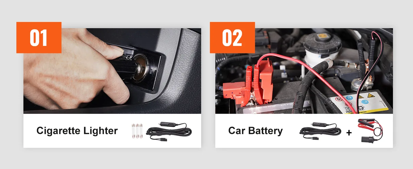 VEVOR Electric Car Jack Without Impact Wrench 2 Charing Methods