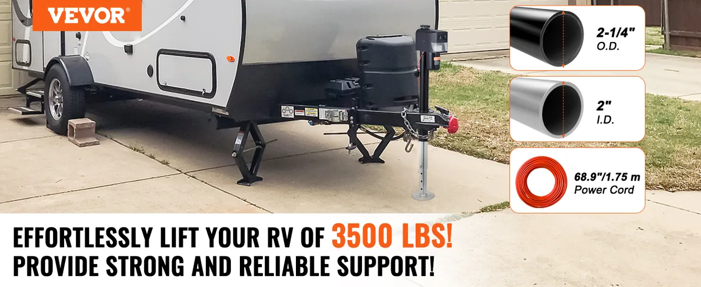 VEVOR Electric Trailer Jack 3500lbs overview
