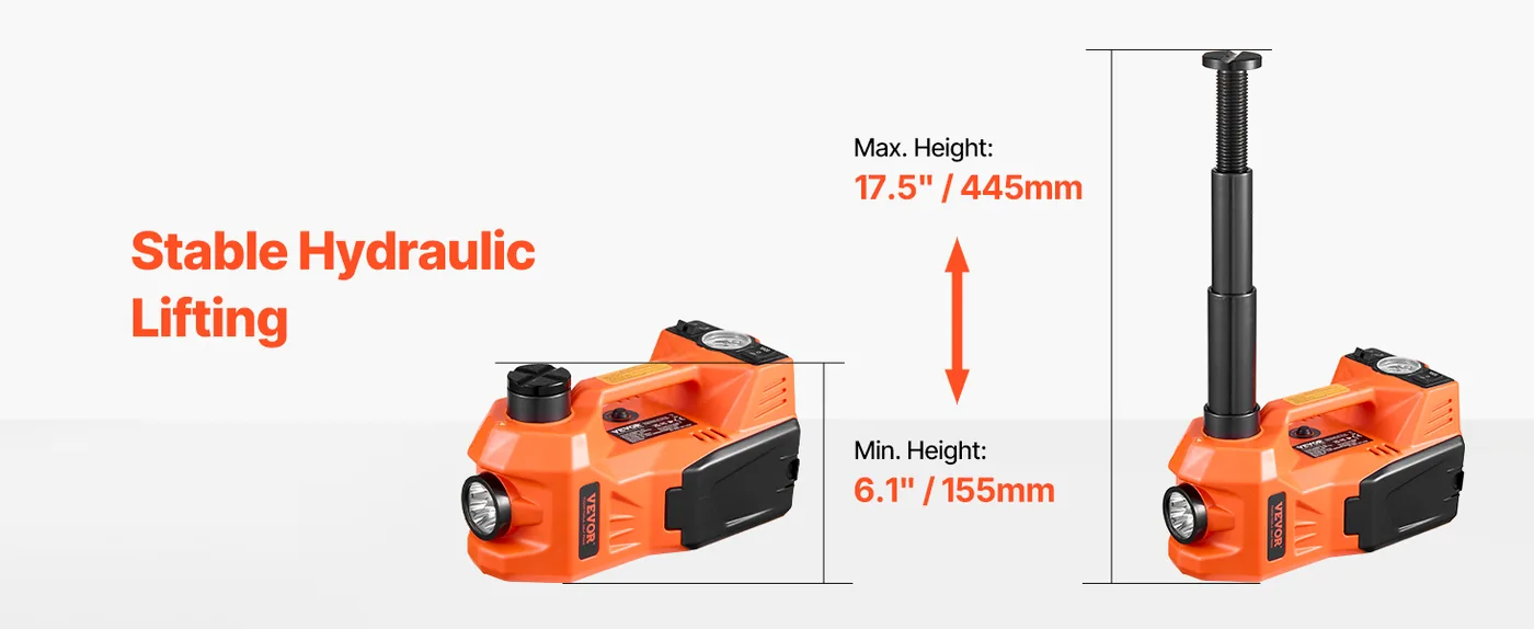 VEVOR Electric Car Jack Without Impact Wrench 5 Ton Orange feature 1