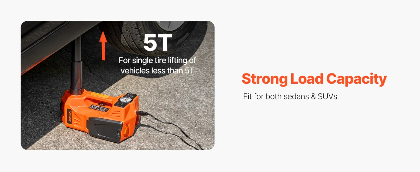 VEVOR Electric Car Jack Without Impact Wrench 5 Ton Orange feature 3