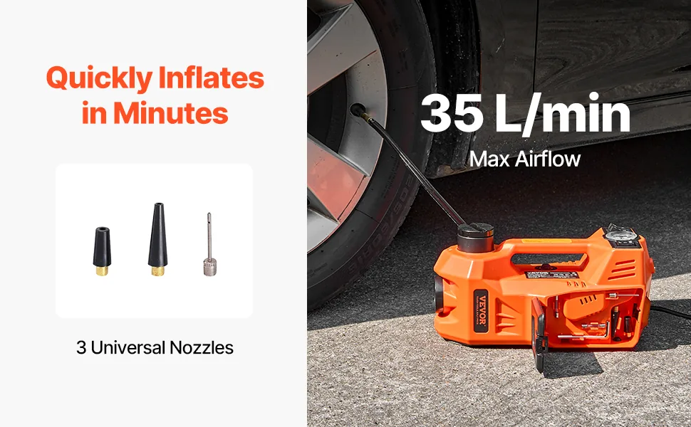 VEVOR Electric Car Jack With Impact Wrench 5 Ton Orange feature 2