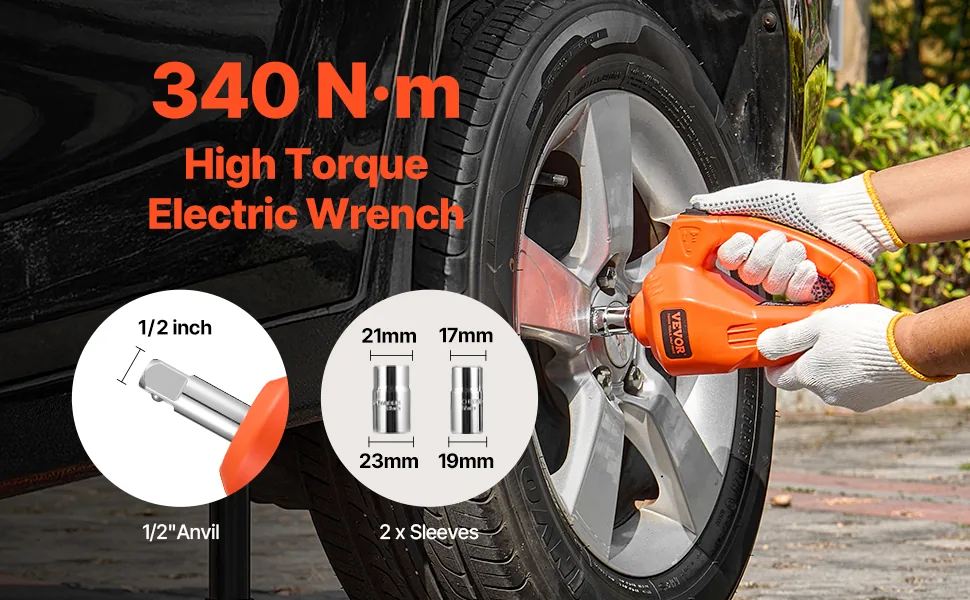 VEVOR Electric Car Jack With Impact Wrench 5 Ton Orange feature 3