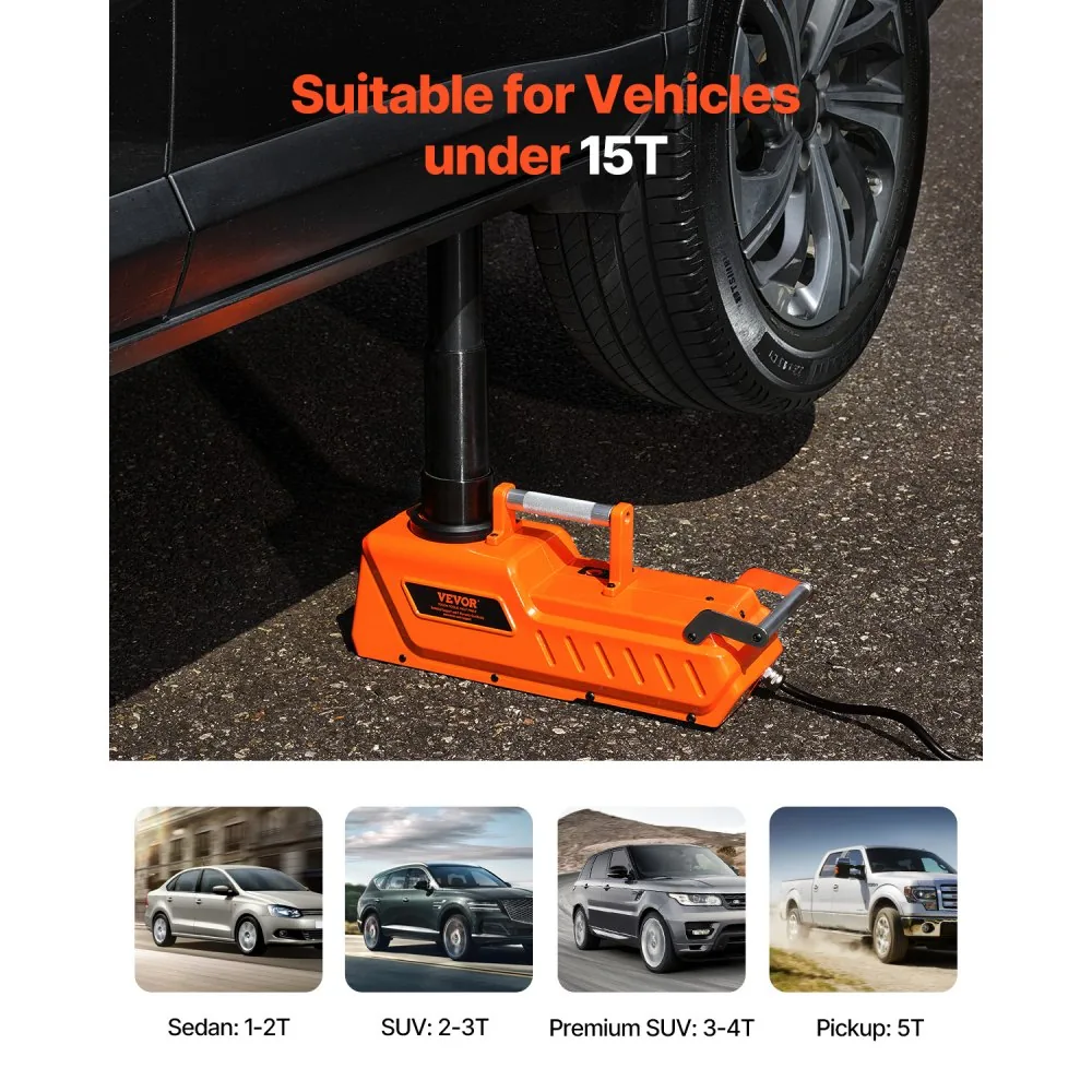 VEVOR Electric Car Jack Without Impact Wrench 15 Ton Orange product image 2