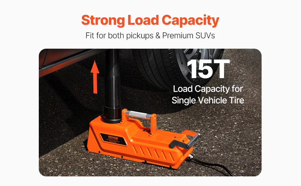 VEVOR Electric Car Jack Without Impact Wrench 15 Ton Orange feature 1