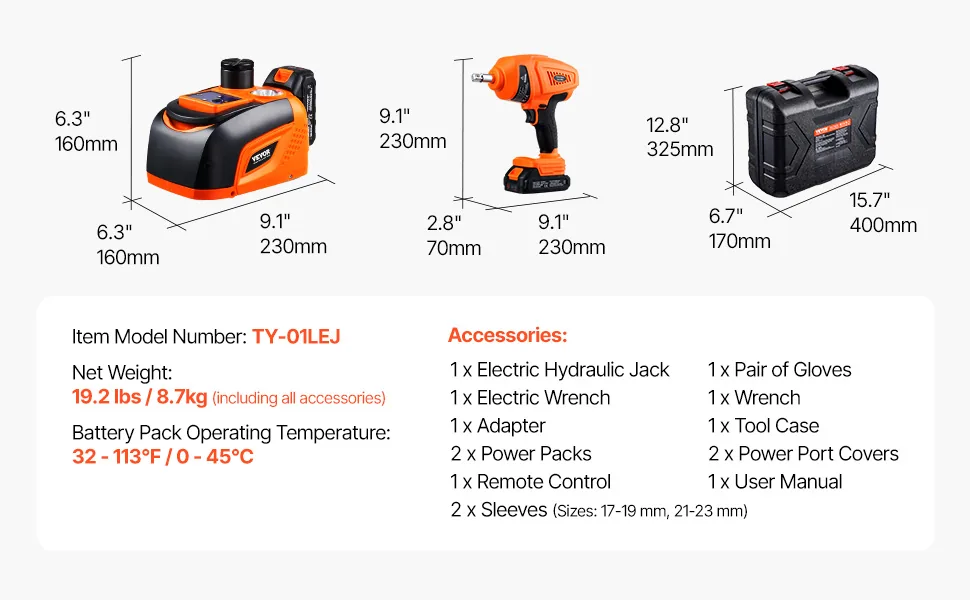 VEVOR car jack LED light night tire change