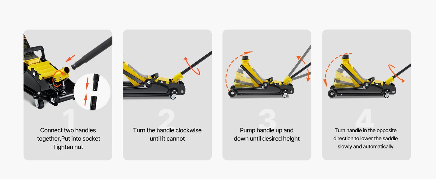 VEVOR 2.5 Ton Low Profile Floor Jack Heavy Duty Easy to Operate