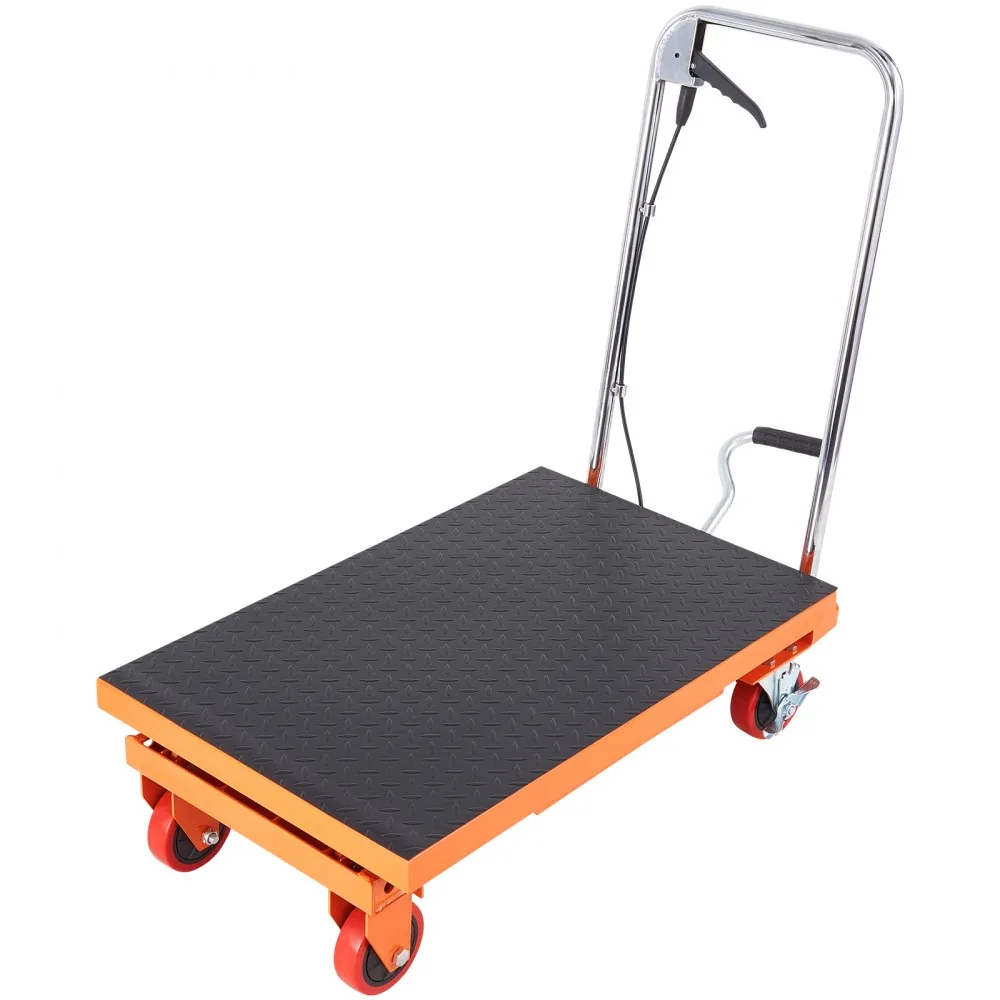 VEVOR Hydraulic Lift Table Cart Orange Single Scissor 500 lb product image 9