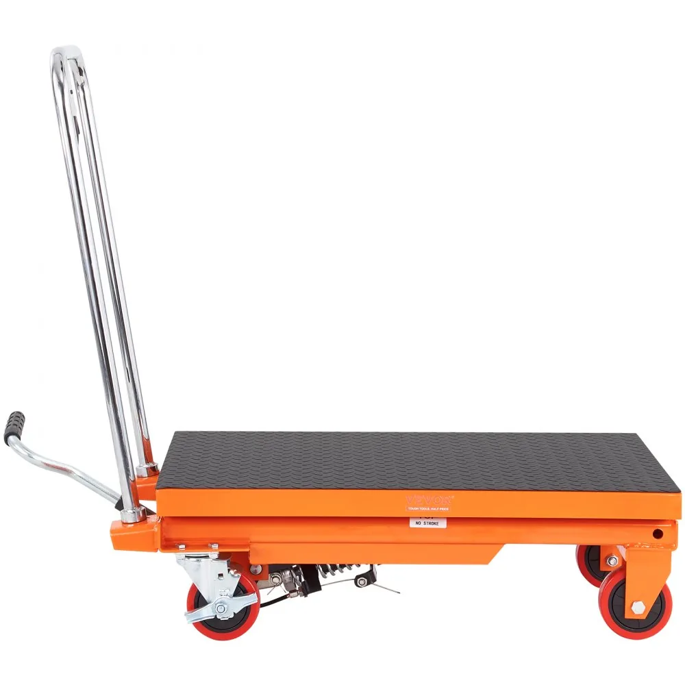 VEVOR Hydraulic Lift Table Cart Orange Single Scissor 500 lb product image 10