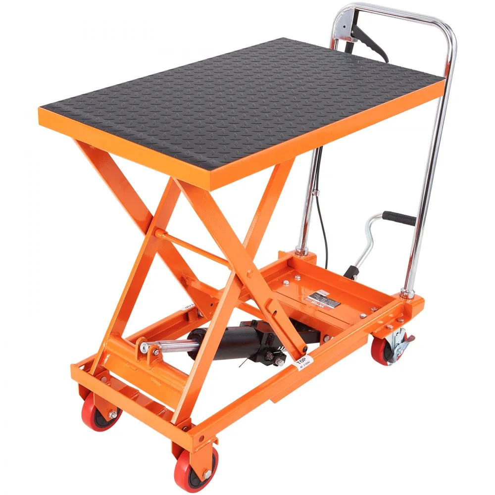 VEVOR Hydraulic Lift Table Cart Orange Single Scissor 500 lb product image 12