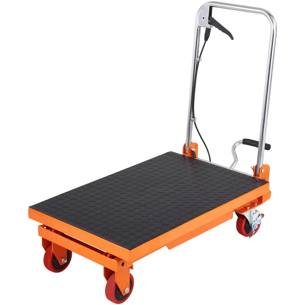 VEVOR Hydraulic Lift Table Cart Orange Single Scissor 330 lb product image 9
