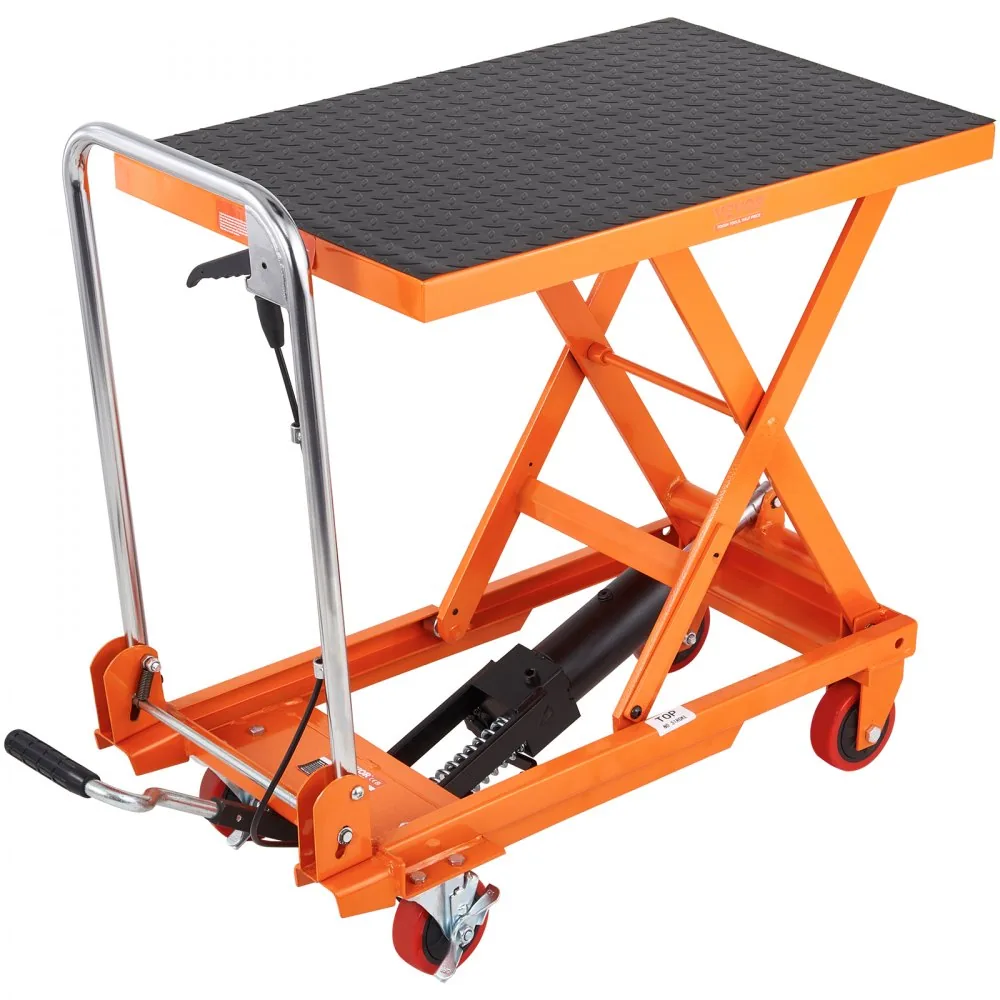 VEVOR Hydraulic Lift Table Cart Orange Single Scissor 330 lb product image 11