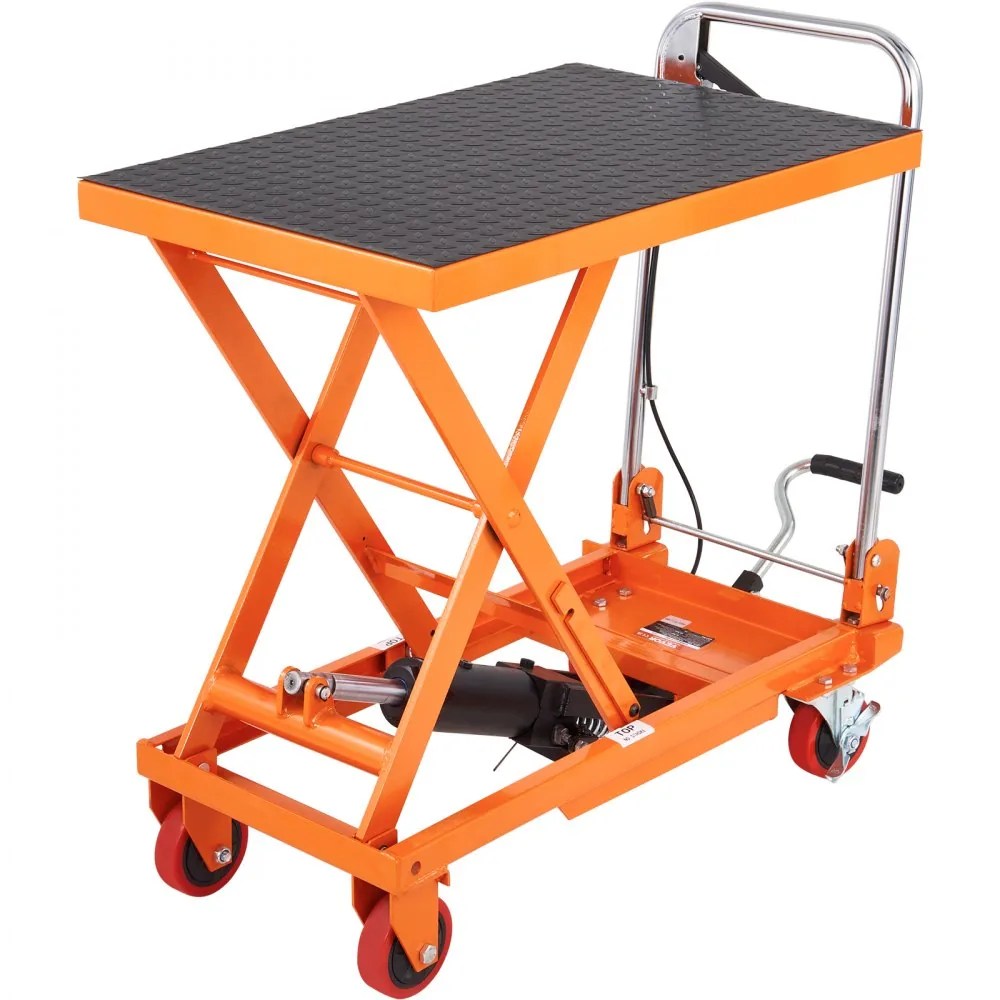 VEVOR Hydraulic Lift Table Cart Orange Single Scissor 330 lb product image 12