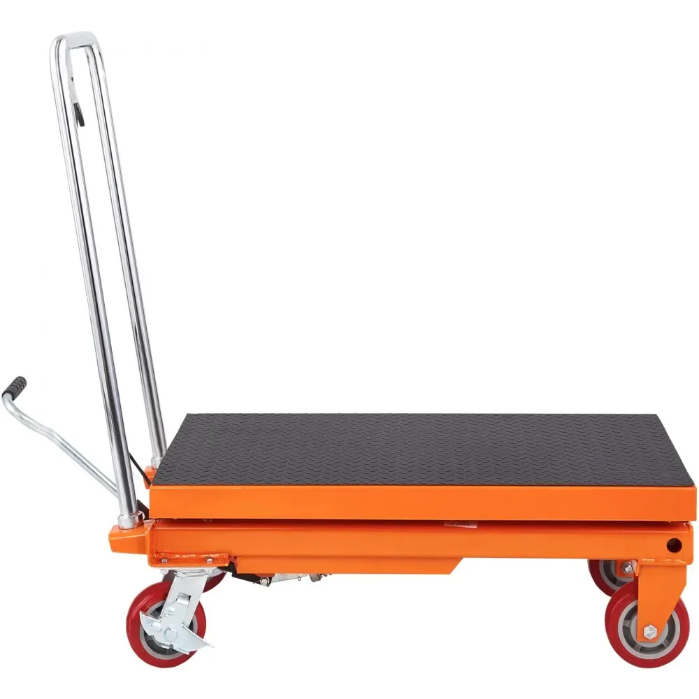 VEVOR Hydraulic Lift Table Cart Orange Single Scissor 1100 l product image 10