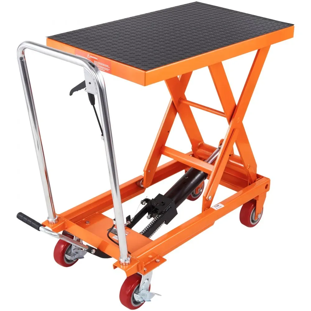 VEVOR Hydraulic Lift Table Cart Orange Single Scissor 1100 l product image 11